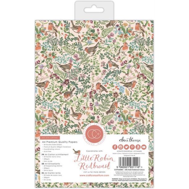 Craft Consortium - Blok A4 - Little Robin Redbreast