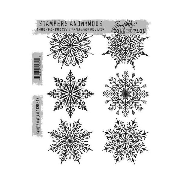 Tim Holtz - Stempel - Swirly Snowflakes