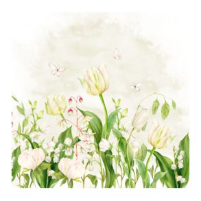 Charlie & Paulchen - Karton - Wei�e Blumenweise XXL