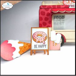 Elizabeth Craft Designs - Stempel - Good Food Good Mood