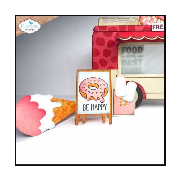 Elizabeth Craft Designs - Stempel - Good Food Good Mood