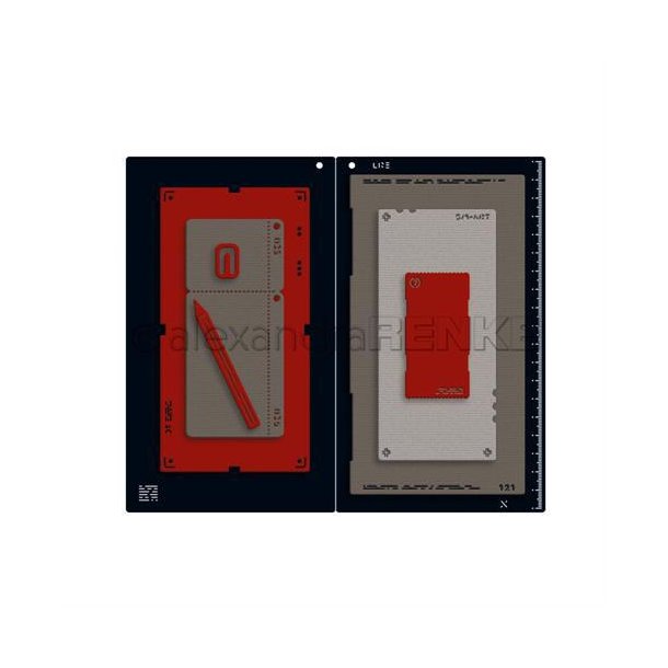Alexandra Renke - Die - Card big rectangle with Vic pattern and layers - Rektangel