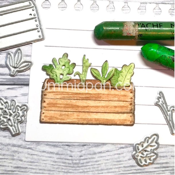 Gummiapan - Die - Plantekasse med Planter