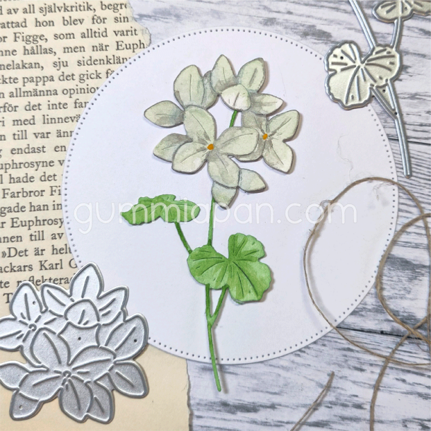 Gummiapan - Die - Geranium Blomst