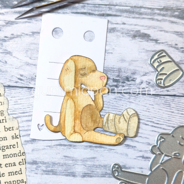 Gummiapan - Die - Hund Med Gips