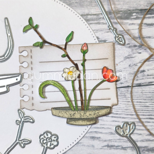 Gummiapan - Die - Blomster P Fad