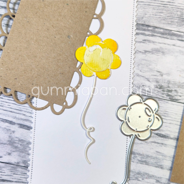 Gummiapan - Die - Blomster ballon