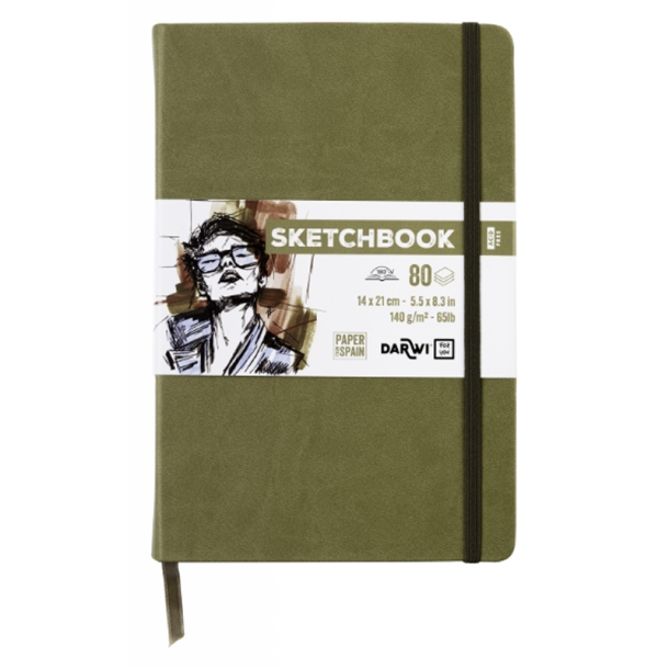 DFY - Skitsebog - A5 - 140 g - Khaki