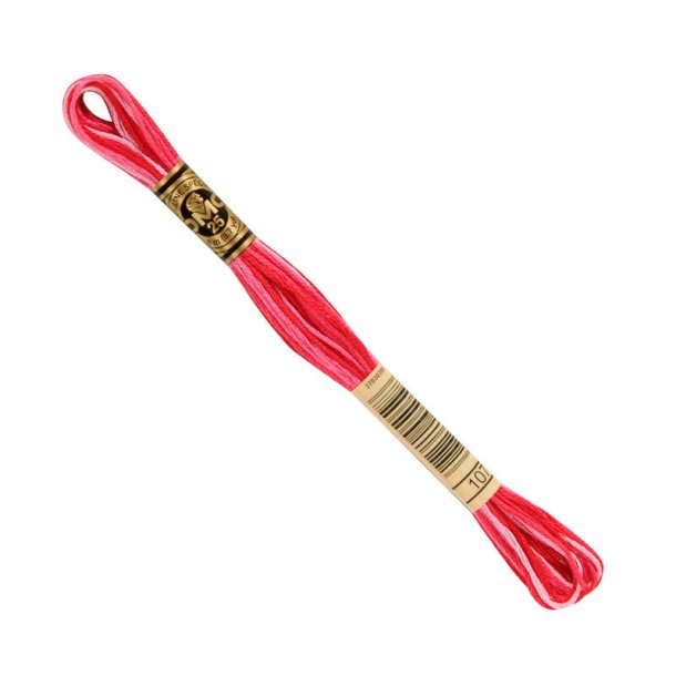 DMC Broderigarn - Nr 107 - R�d Mix - 8 m.