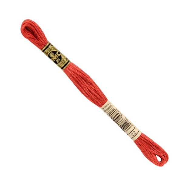 DMC Broderigarn - Nr 22 - Alizarin - 8 m.