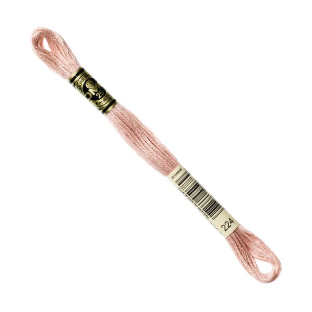 DMC Broderigarn - Nr 224 - Lys Gammelrosa - 8 m.