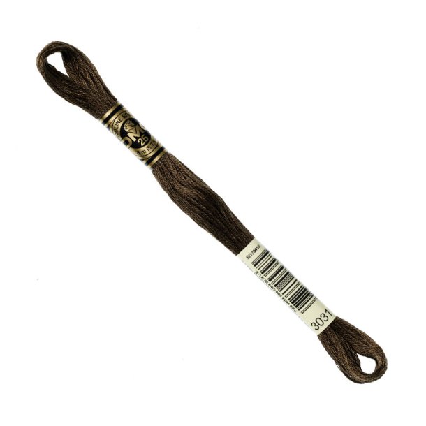 DMC Broderigarn - Nr 3031 - Mrkebrun - 8 m.