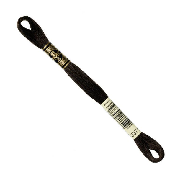 DMC Broderigarn - Nr 3371 - Sortbrun - 8 m.