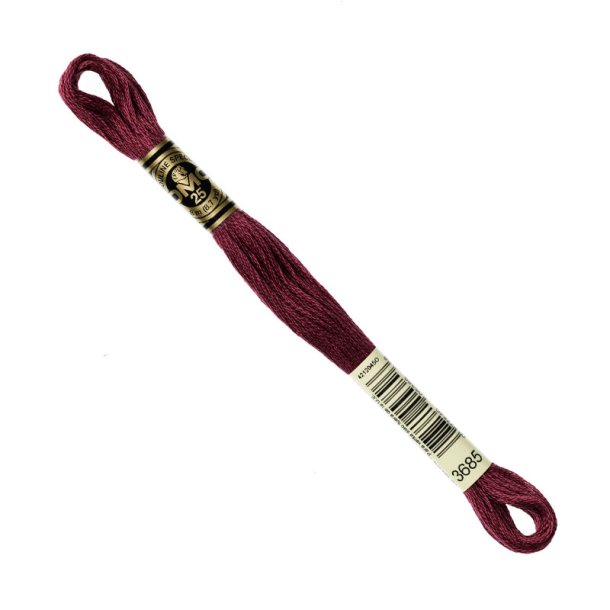 DMC Broderigarn - Nr 3685 - Bordeaux - 8 m.