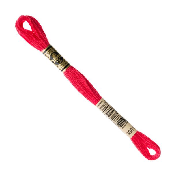 DMC Broderigarn - Nr 3801 - Rd - 8 m.