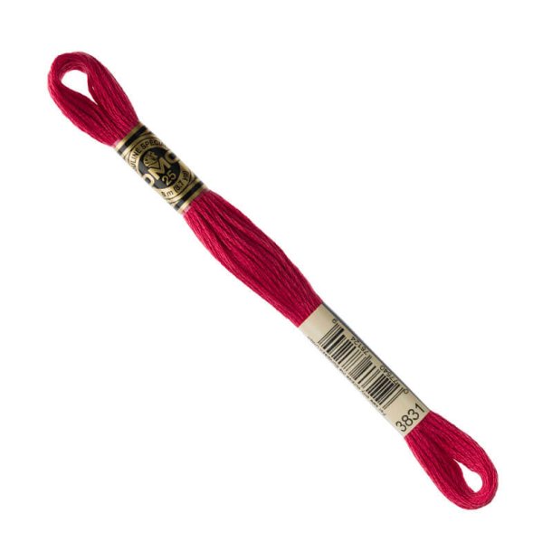 DMC Broderigarn - Nr 3831 - St�vet R�d - 8 m.