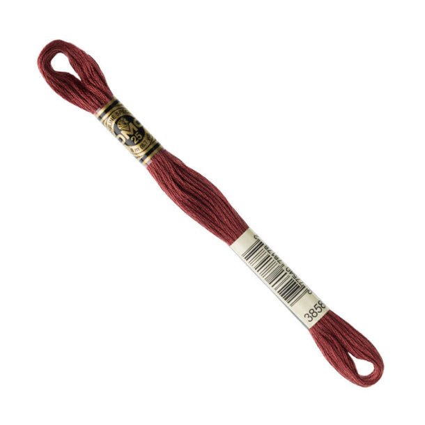 DMC Broderigarn - Nr 3858 - Rdbrun - 8 m.