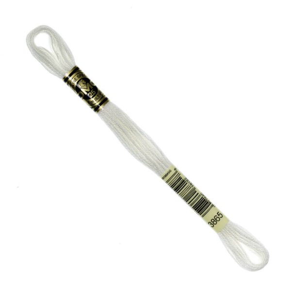 DMC Broderigarn - Nr 3865 - Hvid - 8 m.