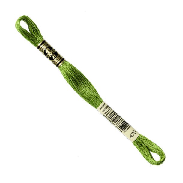 DMC Broderigarn - Nr 470 - Mosgr�n - 8 m.