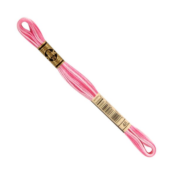 DMC Broderigarn - Nr 48 - Rosa Mix - 8 m.