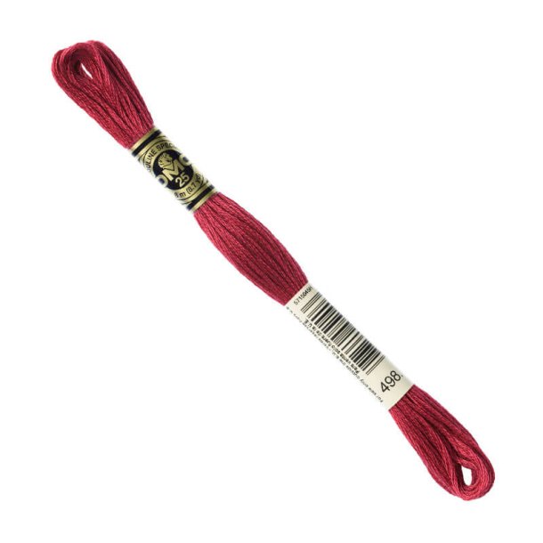 DMC Broderigarn - Nr 498 - Mrkerd - 8 m.