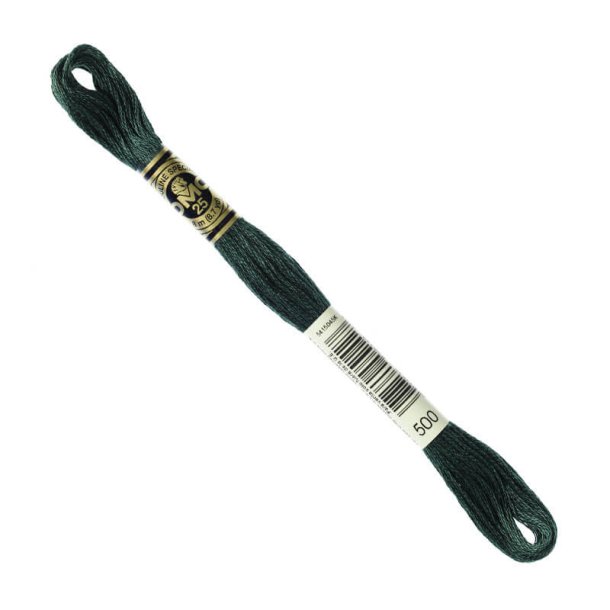 DMC Broderigarn - Nr 500 - Mrk Oliven - 8 m.