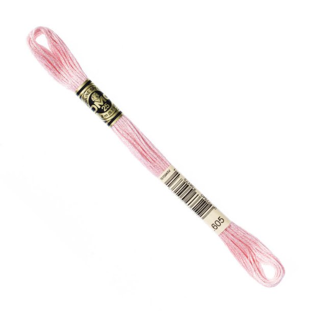 DMC Broderigarn - Nr 605 - Pastelrosa - 8 m.