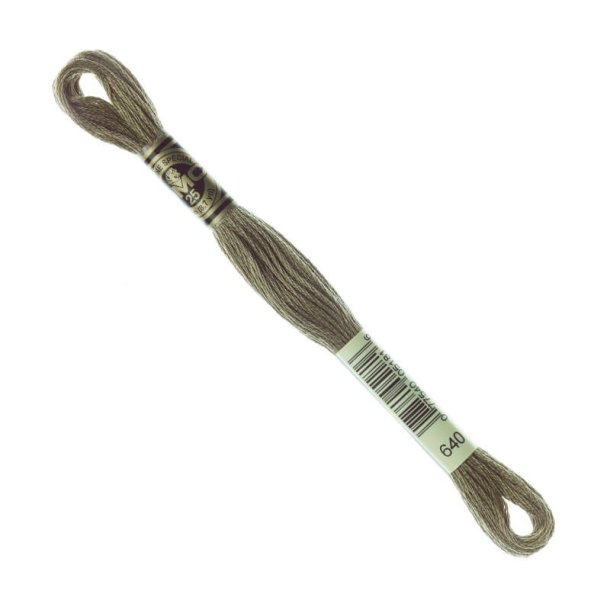DMC Broderigarn - Nr 640 - Khaki - 8 m.