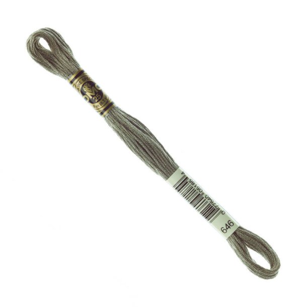 DMC Broderigarn - Nr 646 - Askegr� - 8 m