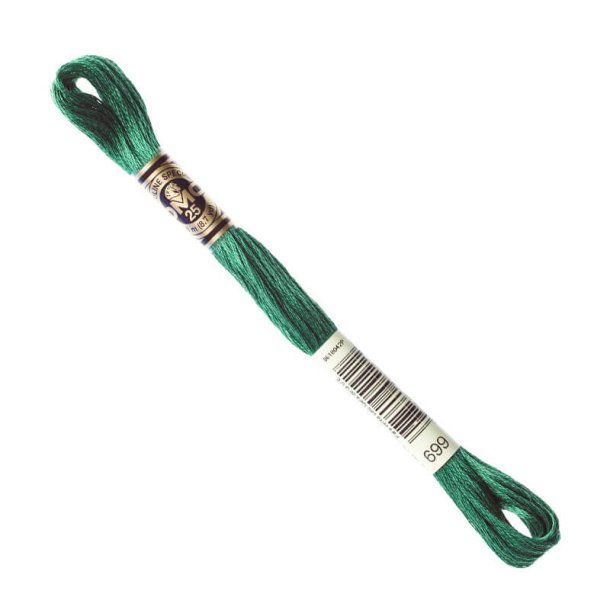DMC Broderigarn - Nr 699 - Grsgrn - 8 m.