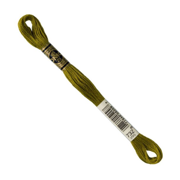 DMC Broderigarn - Nr 732 - Khaki  - 8 m.