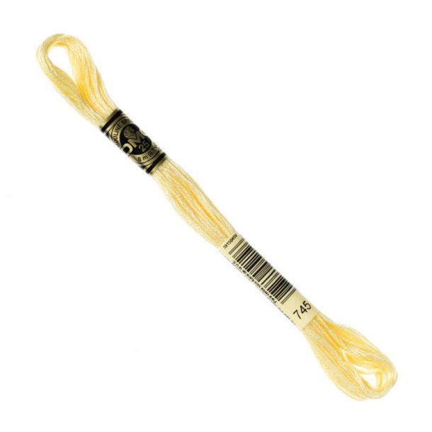 DMC Broderigarn - Nr 745 - Vaniljegul - 8 m.