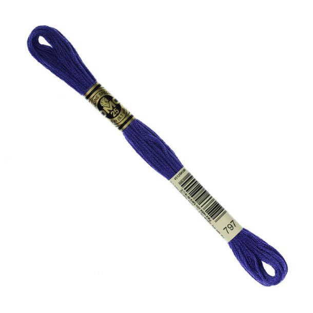 DMC Broderigarn - Nr 797 - Koboltbl - 8 m