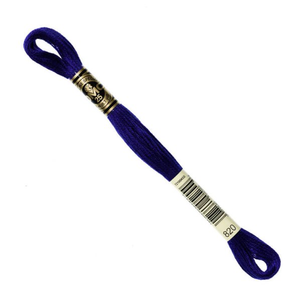 DMC Broderigarn - Nr 820 - Marinebl� - 8 m