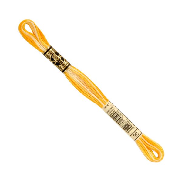 DMC Broderigarn - Nr 90 - Gul Mix - 8 m.