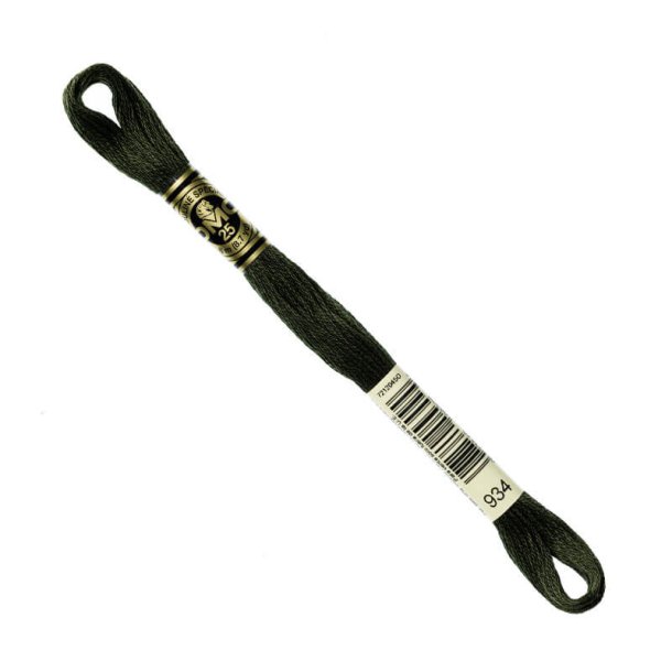 DMC Broderigarn - Nr 934 - M�rk Khaki - 8 m.