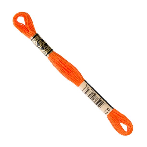 DMC Broderigarn - Nr 970 - Orange - 8 m.
