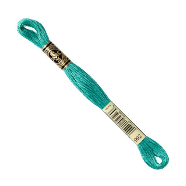 DMC Broderigarn - Nr 992 - Lys Stvet Grn - 8 m.