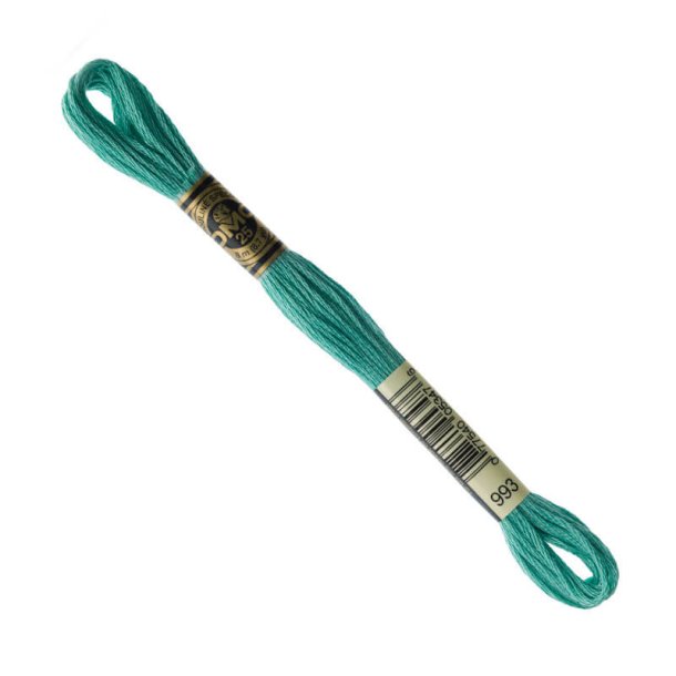 DMC Broderigarn - Nr 993 - Lys Stvet Grn - 8 m.