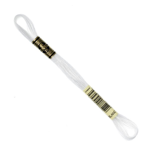 DMC Broderigarn - Nr. BLANC - Hvid - 8 m.