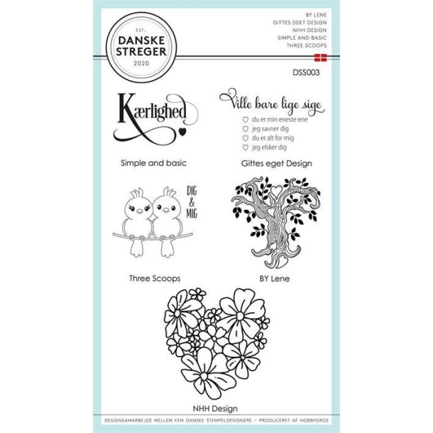 Danske Streger - Stempel - Krlighed - DSS003