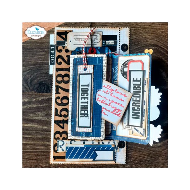 Elizabeth Craft Designs - Die - Planner - Favorite Humans Dies Tag Folder (2144)