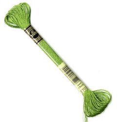 DMC Broderigarn - Nr E703 - Metallic Light Green - 8 m.