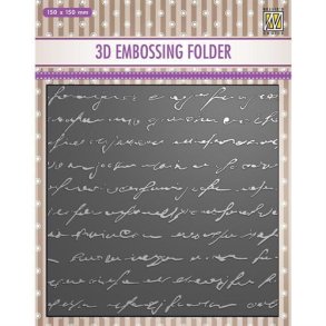 Nellie Snellen - 3D Embossing Folder - Writing
