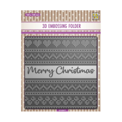 Nellie Snellen - Embossing Folder - Merry Christmas
