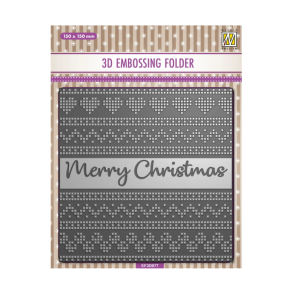 Nellie Snellen - Embossing Folder - Merry Christmas