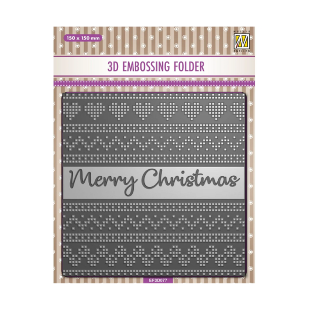 Nellie Snellen - Embossing Folder - Merry Christmas