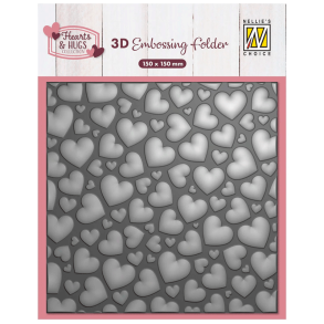 Nellie Snellen - 3D embossingfolder - Pop Up Hearts
