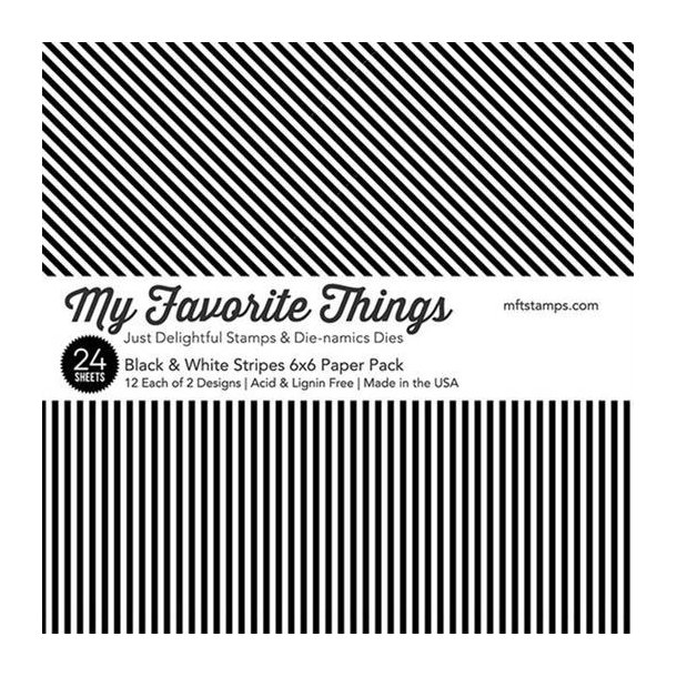 My Favorite Things - Blok 6 - Black & White stripes / Sorte og hvide striber