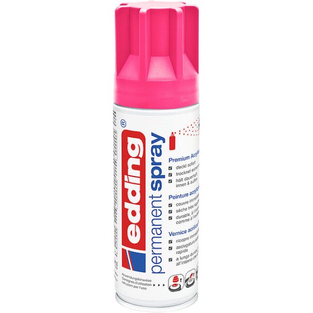 Edding - Spray - Neon Pink - 200 ml.